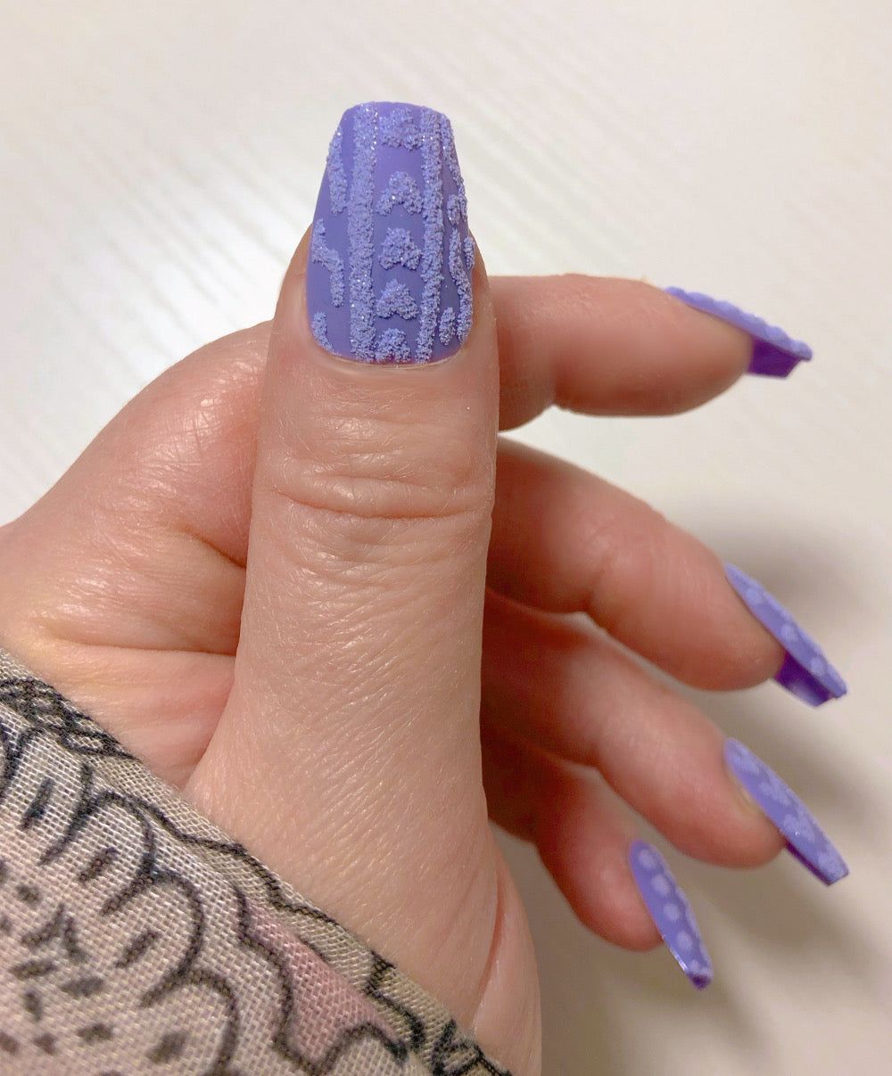 Matte With Textured Finish Visual Idea Matte With Textured Finish Visual Idea β Winter Lavender Nails