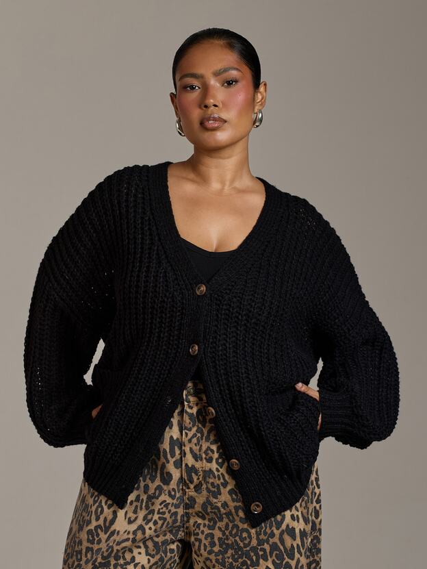 Chunky Knit Cardigan and Leopard Print for a Bold Brunch — Winter Brunch Outfits