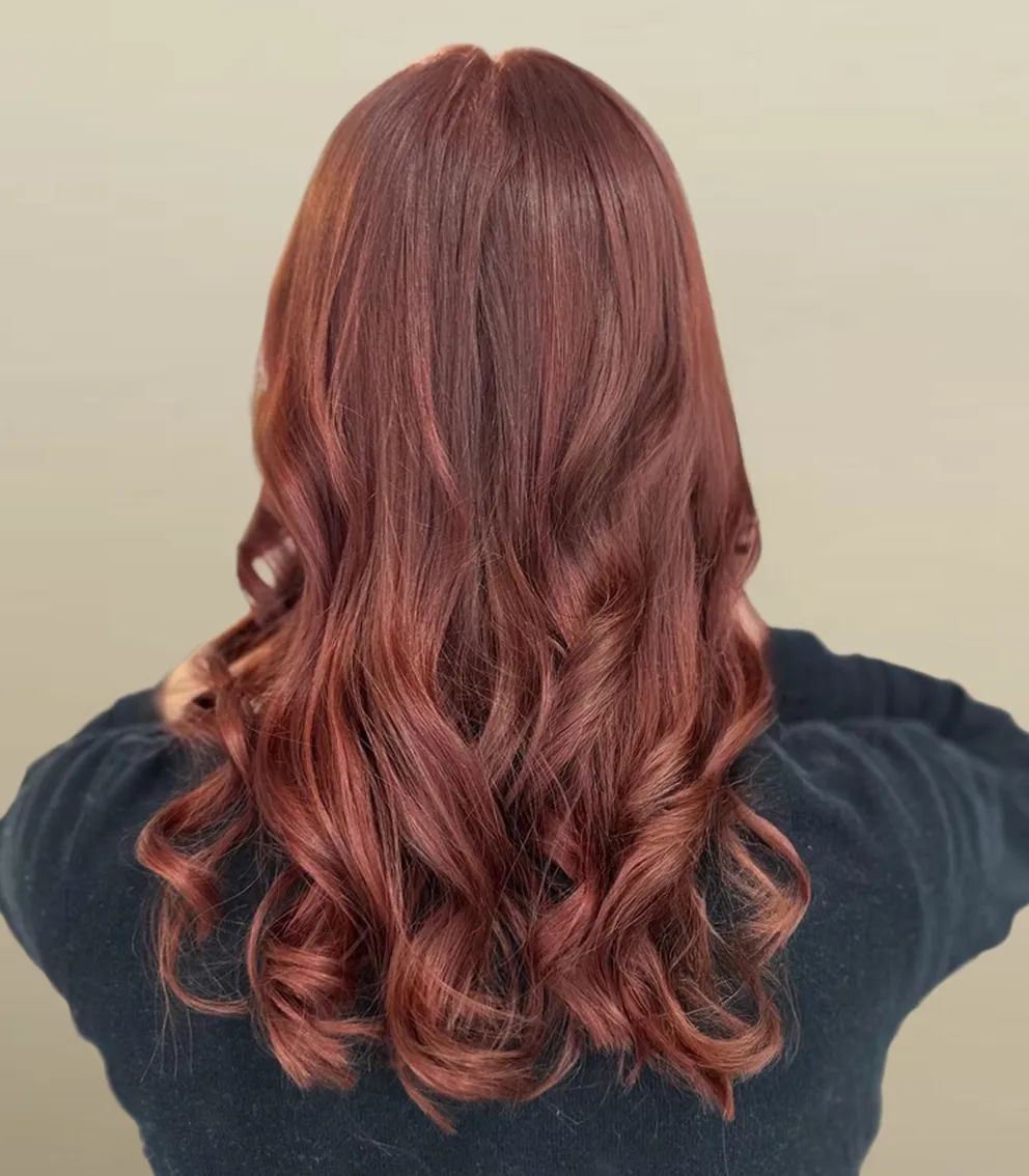 Shoulder-Length Mahogany With Dimension — Mahogany Hair Color