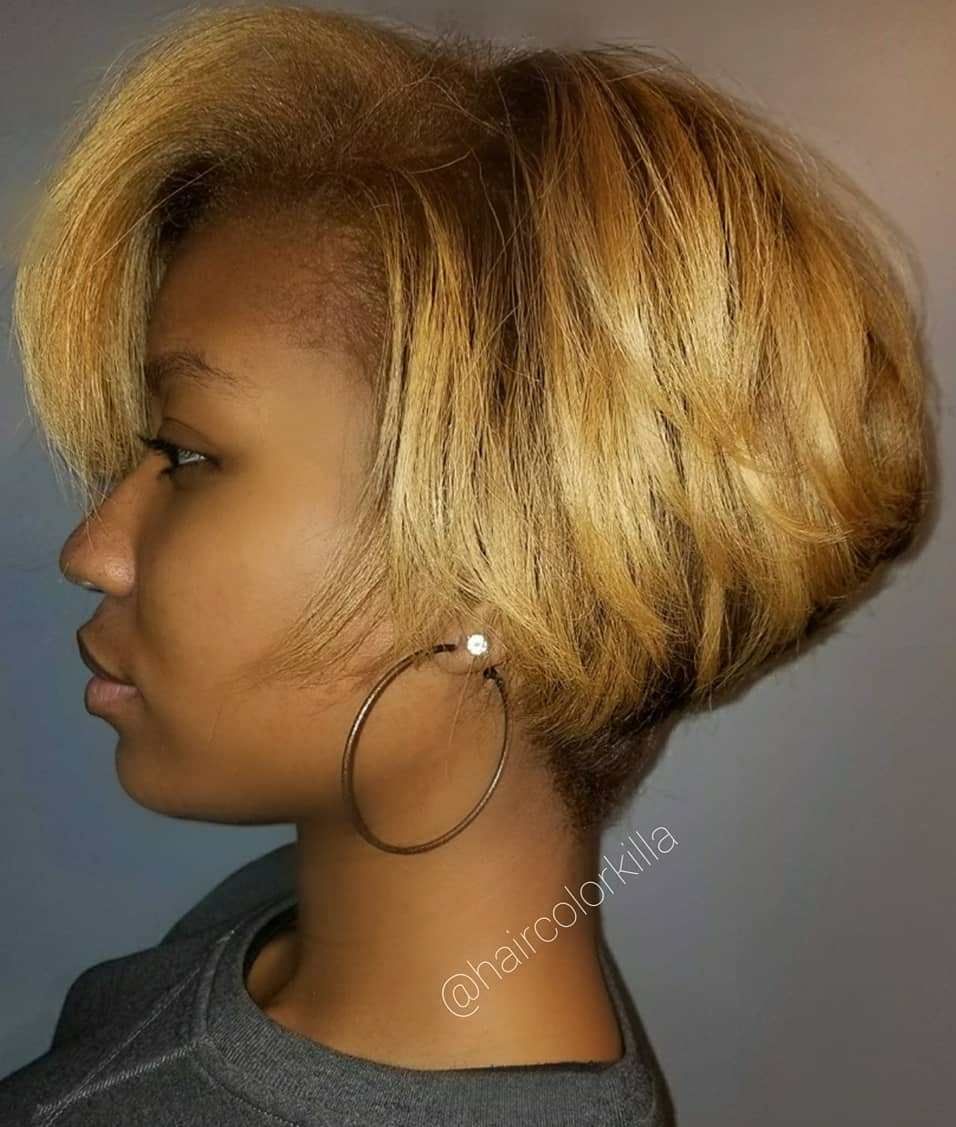 Golden Blonde Chin Bob Golden Blonde Chin Bob β Winter Hair Colors for Black Women