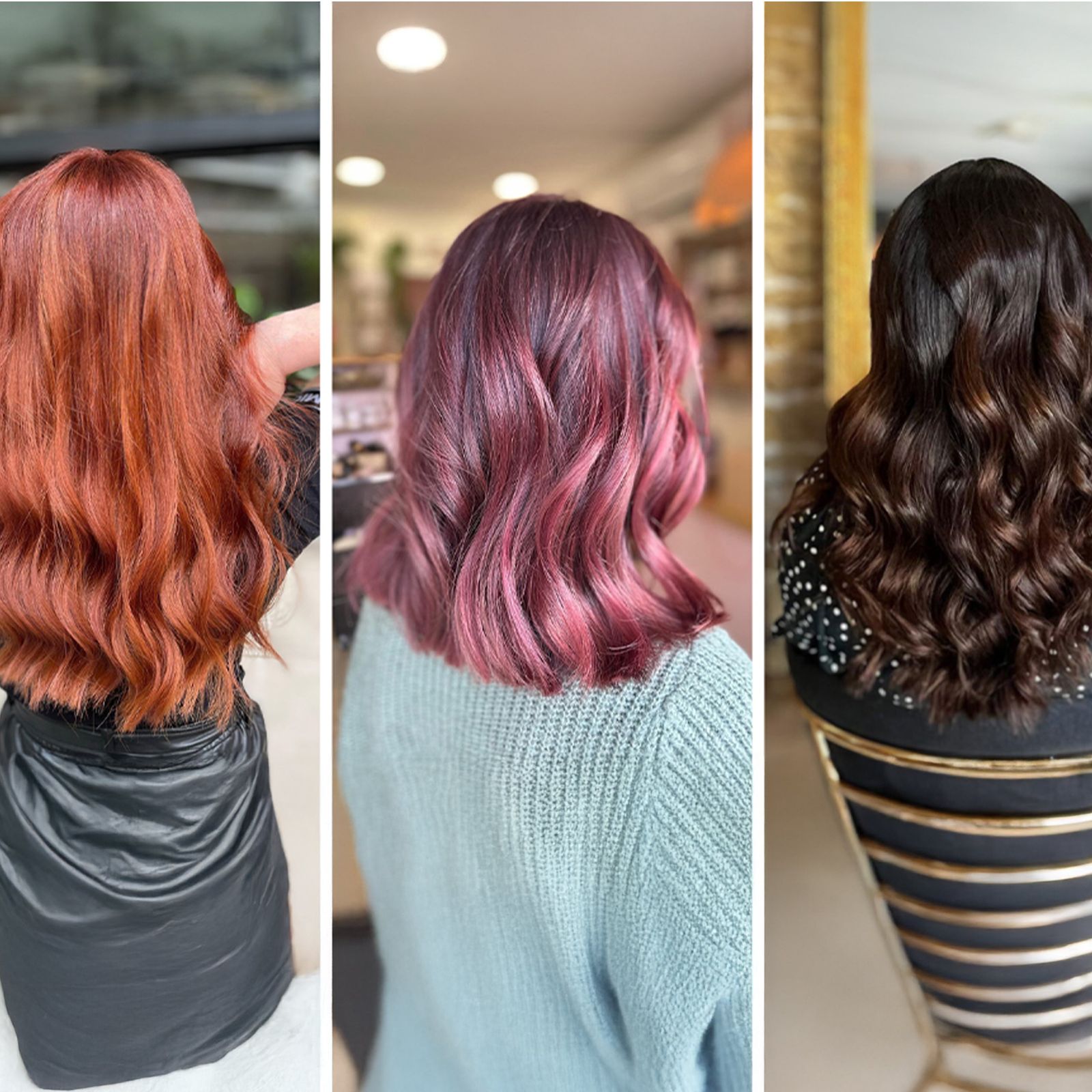 Chocolate Lob With Auburn Undertones — Fall to Winter Hair Colors