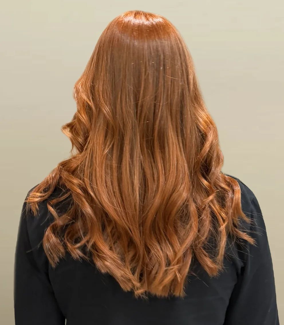 Warm Lustrous Copper Curls Warm Lustrous Copper Curls β Winter Copper Hair Color