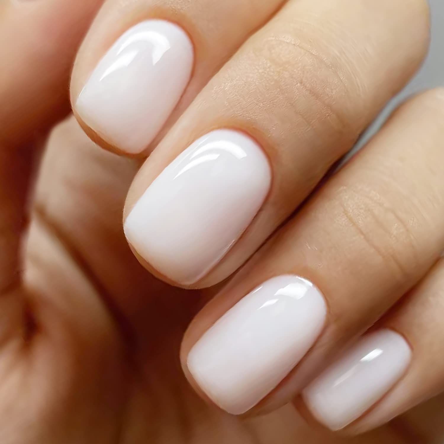 None Visual Idea None Visual Idea β Milky White Nails