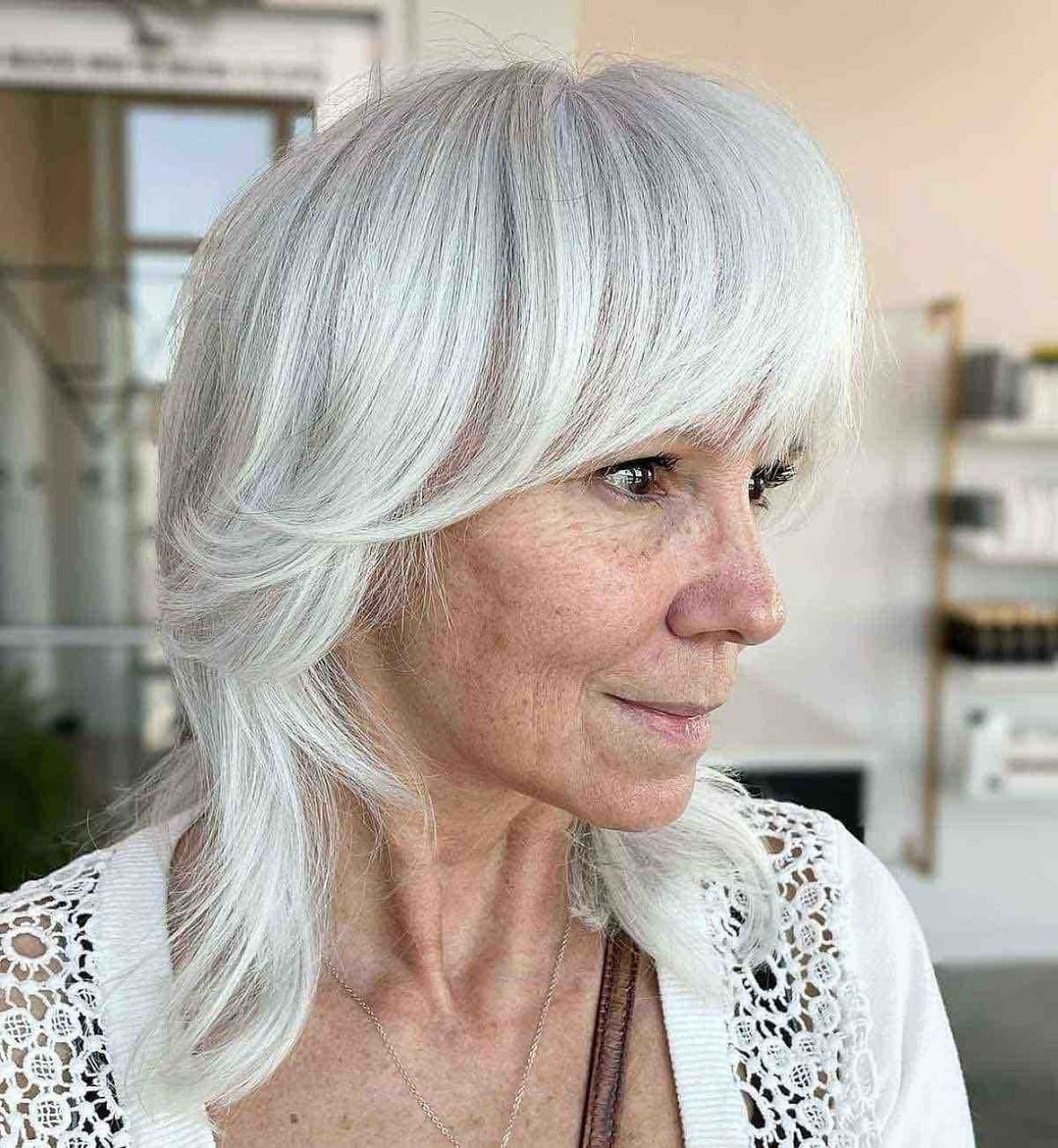 Collarbone Visual Idea — Winter Hairstyles for Women Over 70