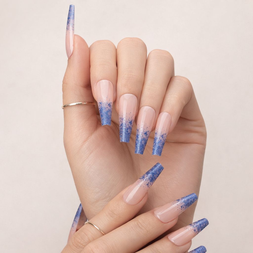 Glitter On Tips Visual Idea Glitter On Tips Visual Idea β New Years Coffin Nails 2027
