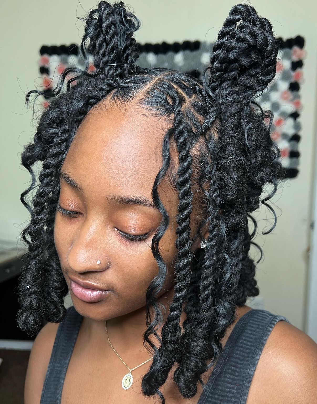 Polished Top Knot With Face Framing Polished Top Knot With Face Framing β Winter Loc Styles