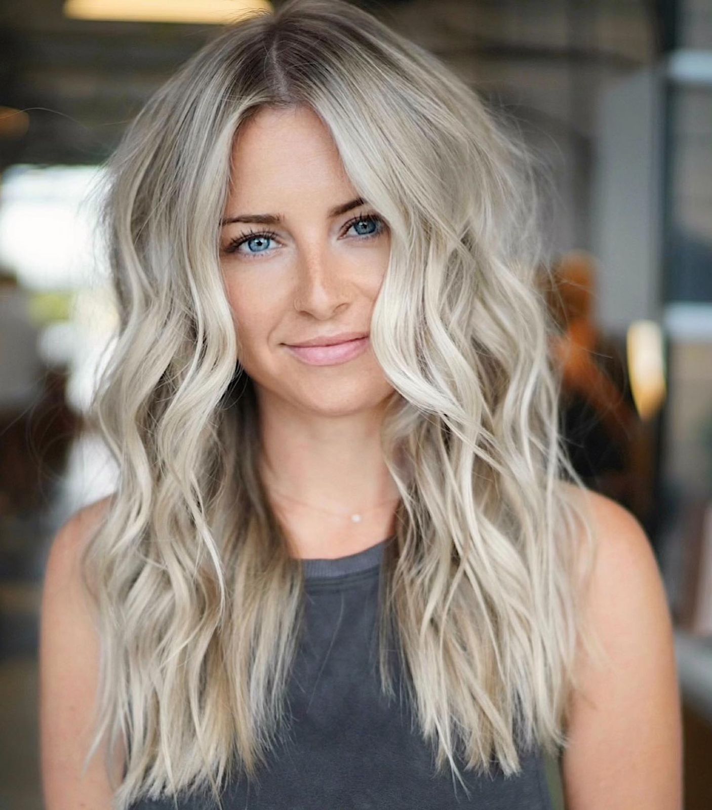 Cool Ash Blonde With Subtle Highlights — Winter Hair Colors for Pale Skin