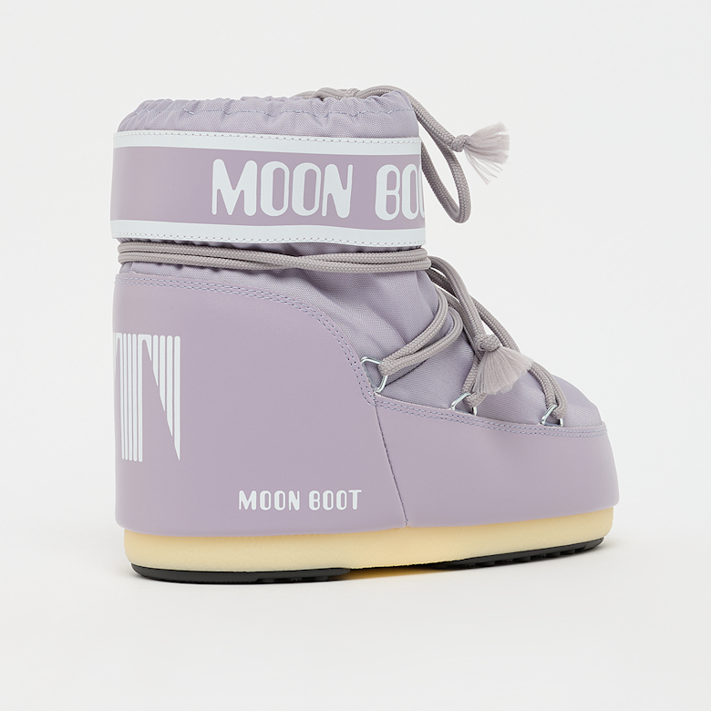 Sweet Pastel: Lilac Moon Boots with Logo Detail — Moon Boots Outfits