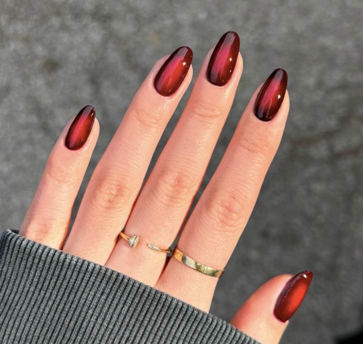 Rich Medium Brown Warm Gloss Oval Rich Medium Brown Warm Gloss Oval β Everyday Winter Nails