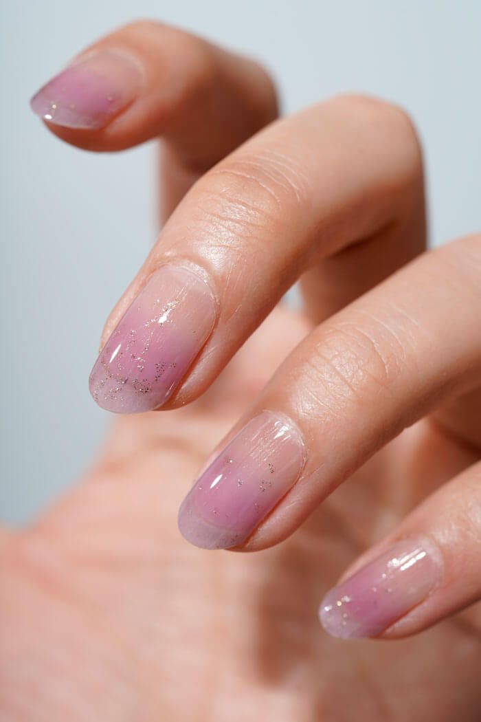 Glossy Visual Idea — Winter Purple Nails