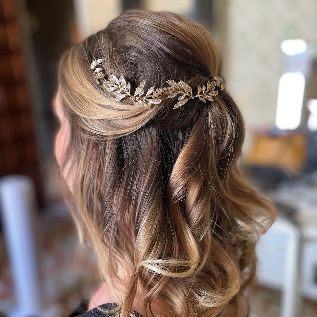 Back View Visual Idea — Winter Half Up Half Down Hairstyles