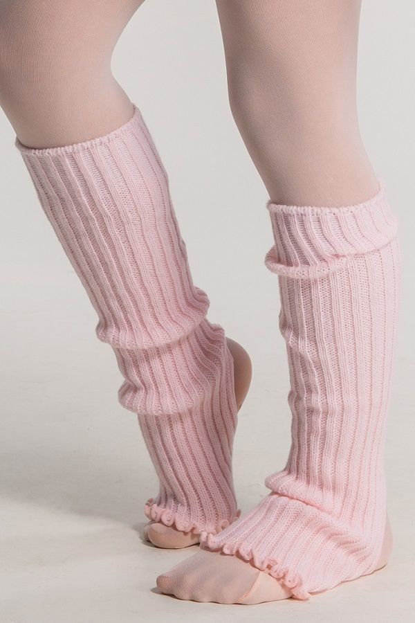 Ruffled Hem Pale Pink Leg Warmers for Dance — Leg Warmers Outfits