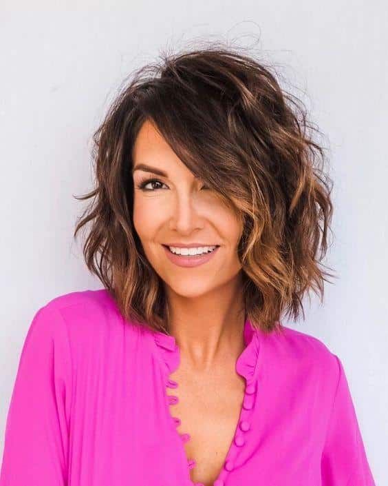 Dark Brown Lob with Subtle Warmth β Warmer Highlights Visible Throughout Winter Hair Colors for Women Over 50