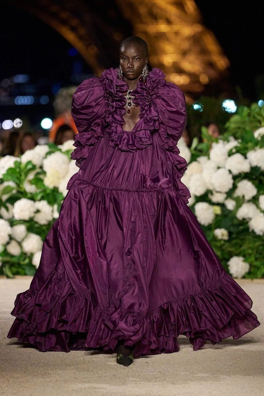 Dramatic Royal Purple Gown with Extreme Ruffles — Royal Purple Outfits