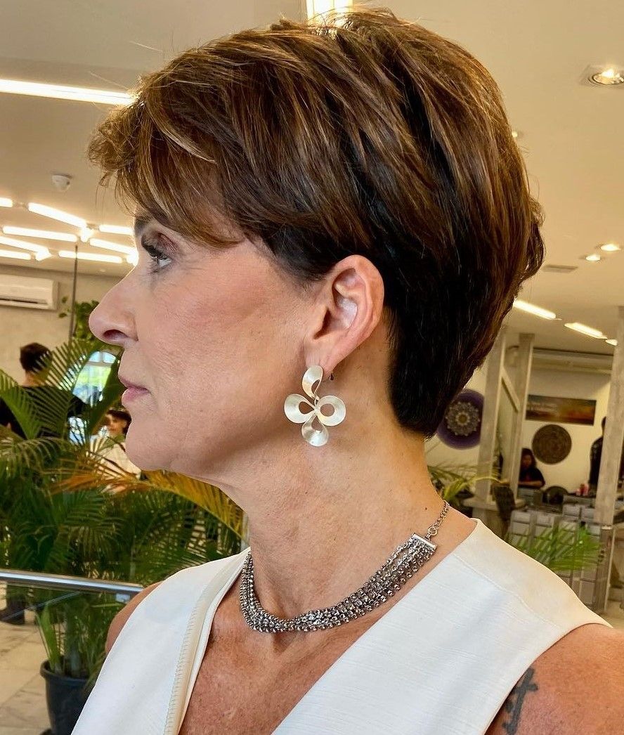 Dark Brown With Subtle Blonde Highlights Visual Idea Dark Brown With Subtle Blonde Highlights Visual Idea β Winter Hairstyles for Women Over 60