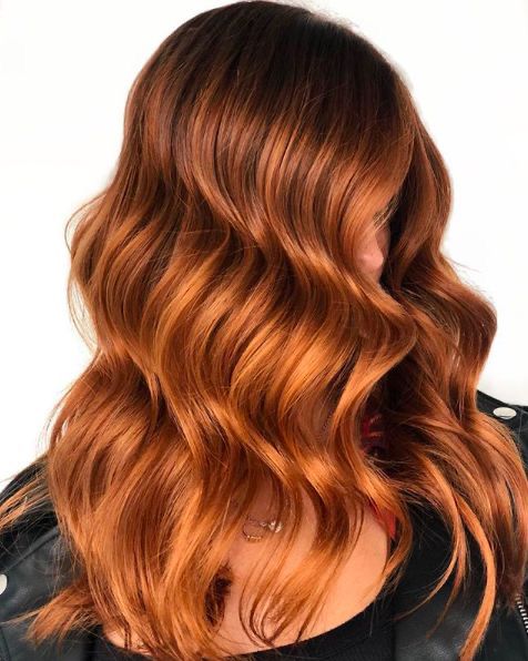 Dark Brown With Vibrant Copper Balayage — Cinnamon Brown Hair