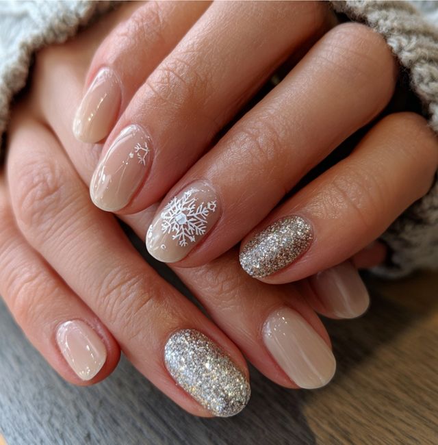 Visible Visual Idea — Winter Nude Nails