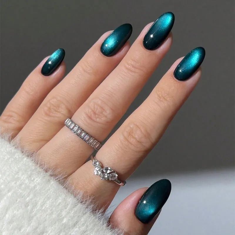 Winter Visual Idea Winter Visual Idea โ Winter Cat Eye Nails