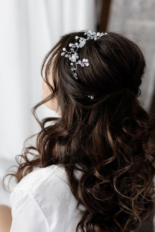Dark Brown with Auburn Undertones Updo — Winter Wedding Hairstyles