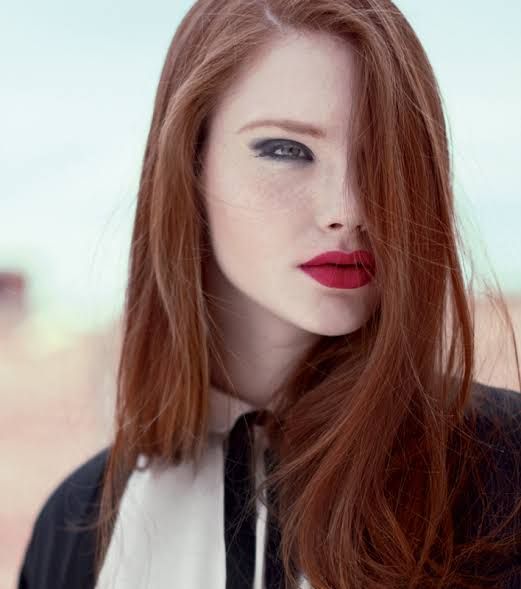 Shoulder-Length Visual Idea — Winter Auburn Hair Color