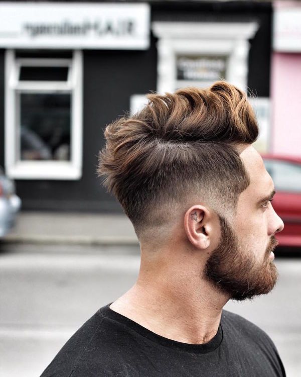 Textured Sweep Back with Faded Sides — Winter Haircuts for Men