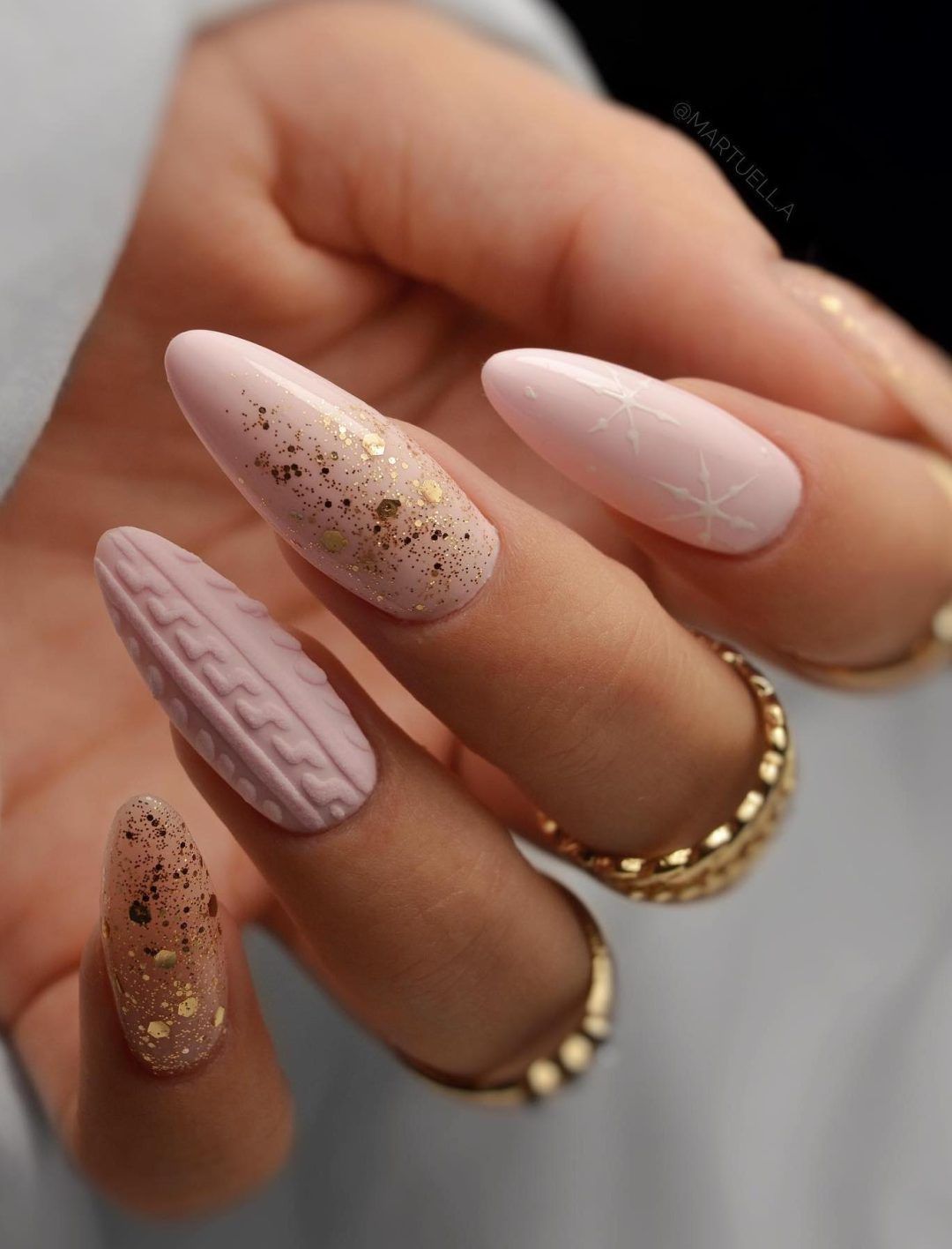 Matte With Glitter Accents Visual Idea Matte With Glitter Accents Visual Idea β Sweater Nails