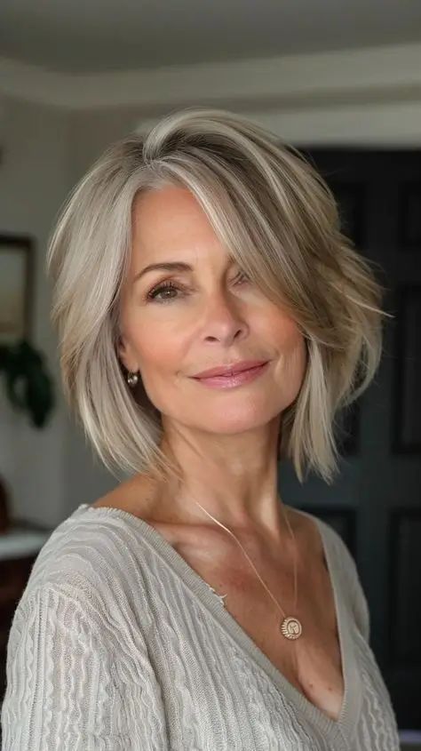 Collarbone-Length Visual Idea — Winter Haircuts for Women Over 40