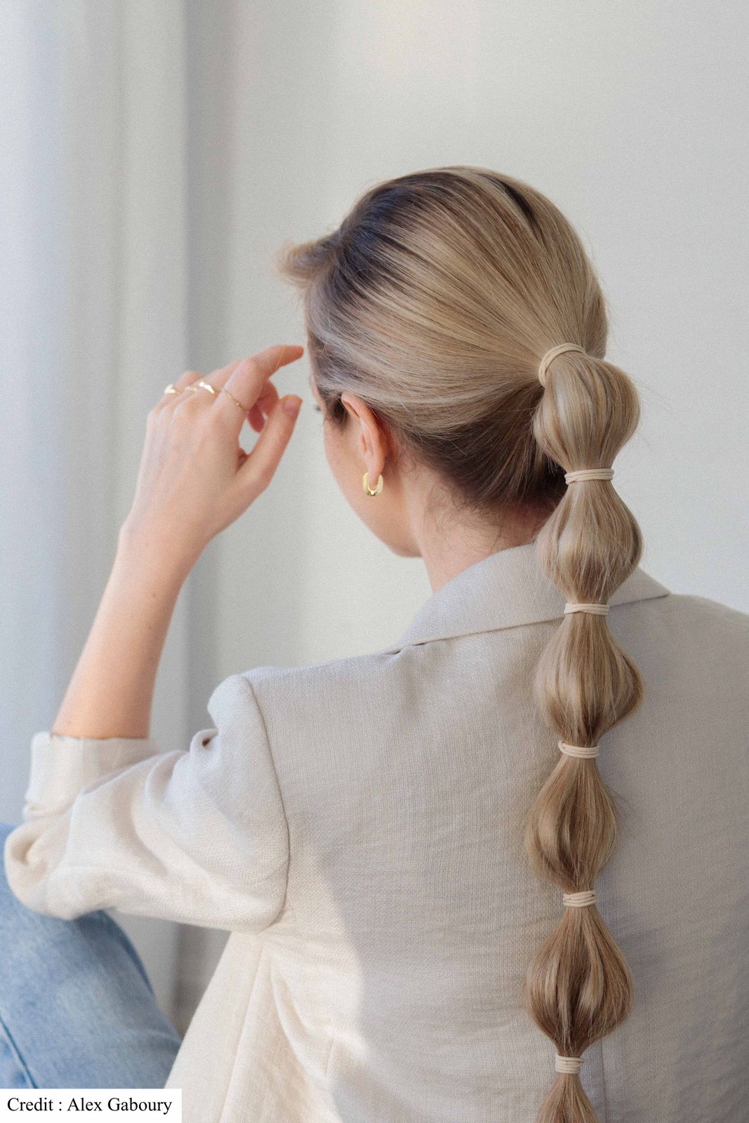 Easy DIY Bubble Ponytail — Winter Ponytail Hairstyles