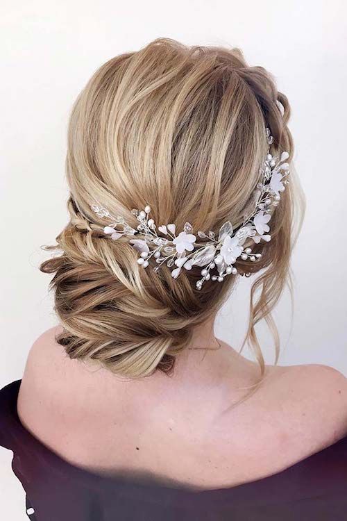 Textured Updo With Ornate Accessory Textured Updo With Ornate Accessory β Winter Bun Hairstyles