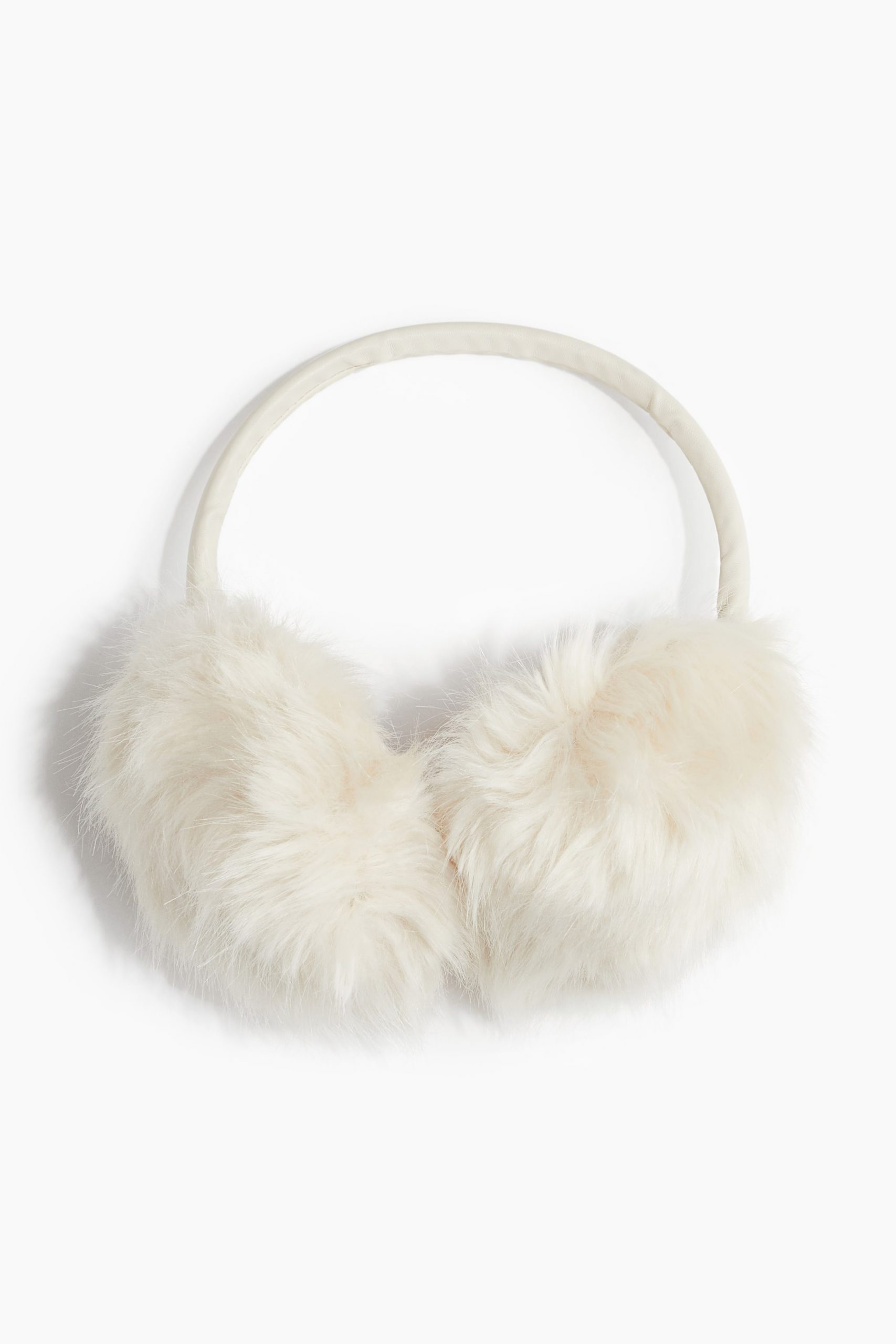 Minimalist Beige Earmuffs with a Clean White Headband — Earmuffs Outfits
