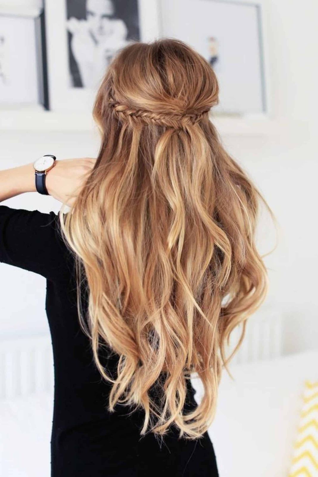 Waist-Length Blonde Updo With Braid Waist-Length Blonde Updo With Braid β Long Winter Haircuts