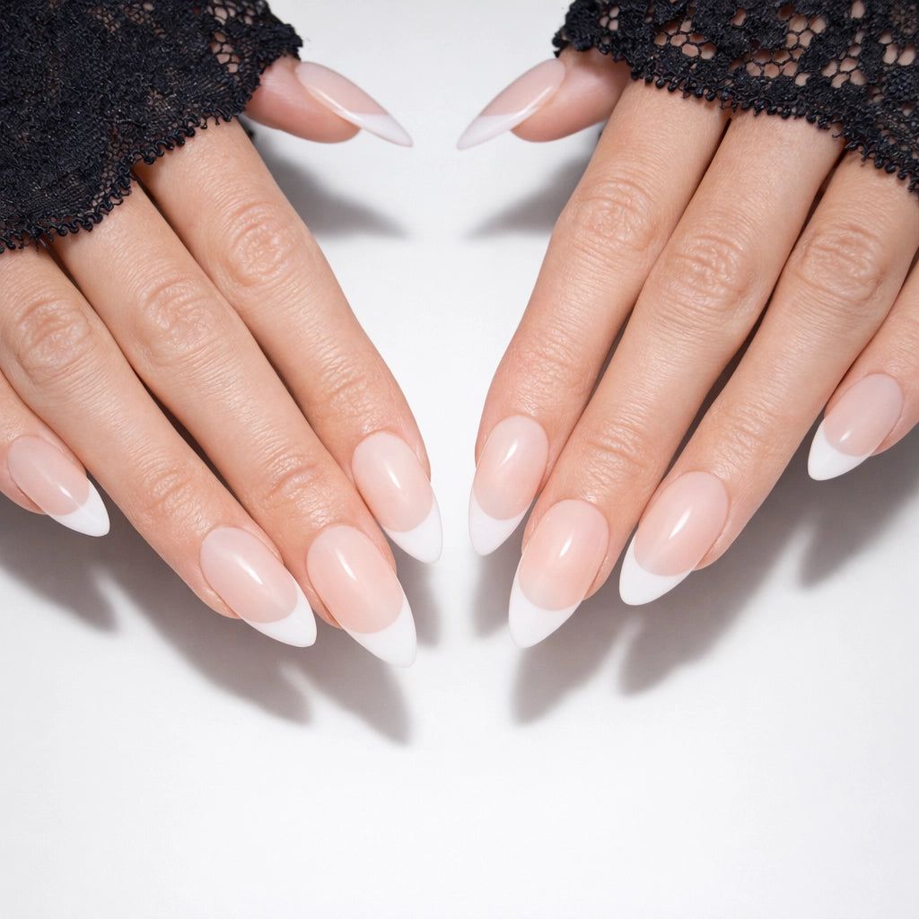 Neutral Visual Idea Neutral Visual Idea β Winter French Tip Nails