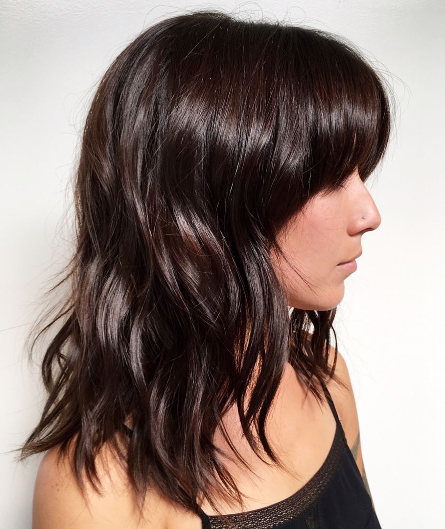 Shoulder Visual Idea — Dark Chocolate Brown Hair