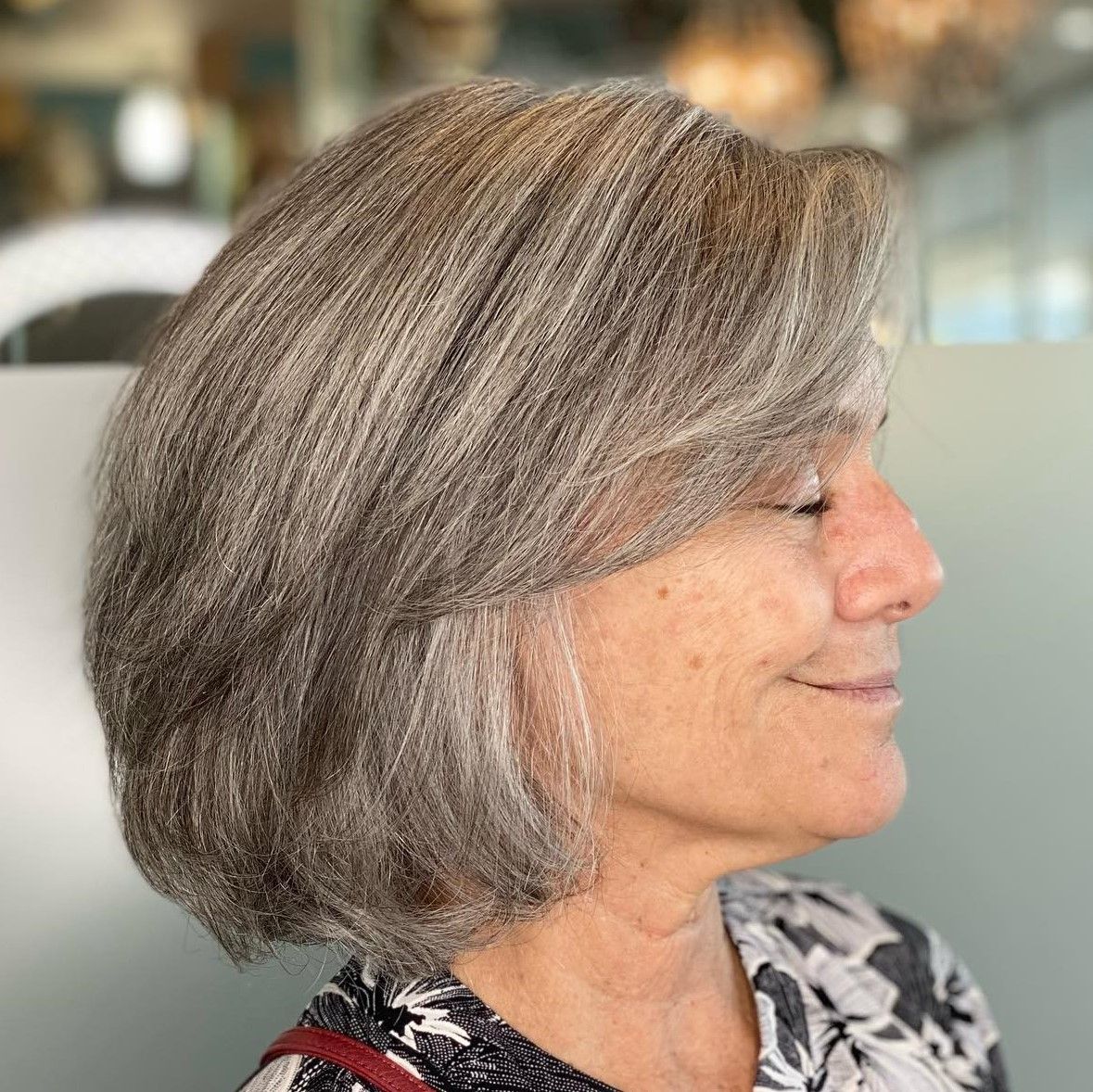 Grey With Subtle Highlights Visual Idea — Winter Hairstyles for Women Over 70