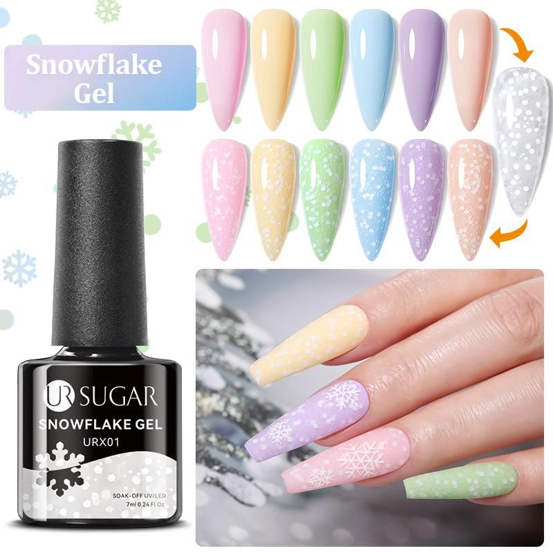 Glittery Visual Idea Glittery Visual Idea β Snowflake Nails