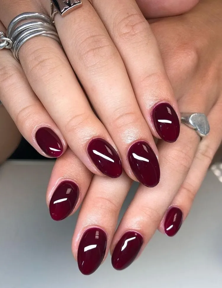 Deep Burgundy Gloss — Winter Nail Colors