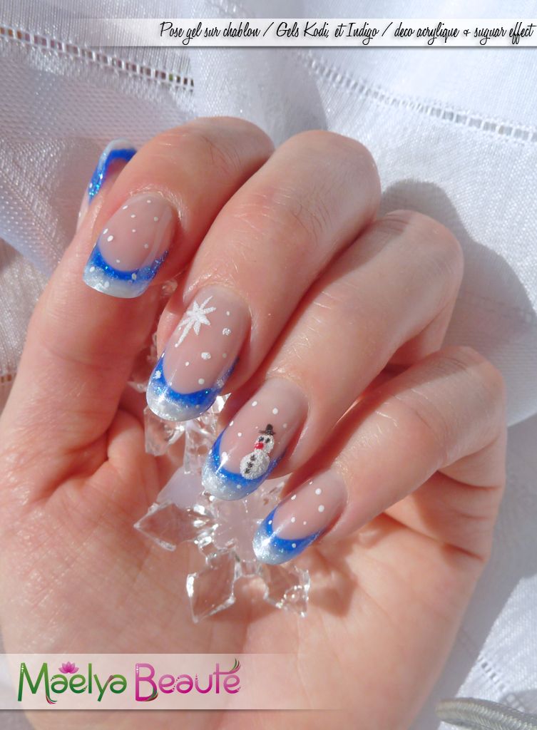 One Hand Visual Idea One Hand Visual Idea β Winter Acrylic Nails