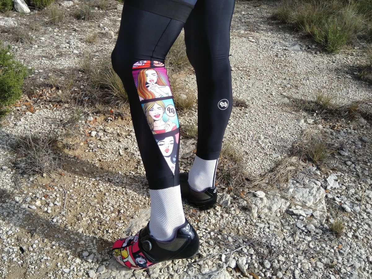 Comic-Style Printed Leg Warmers with Leggings — Leg Warmers Outfits