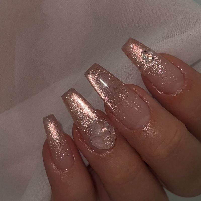 Visual Idea β The Hand Is Posed Against A Soft Visual Idea β The Hand Is Posed Against A Soft β Winter Champagne Nails
