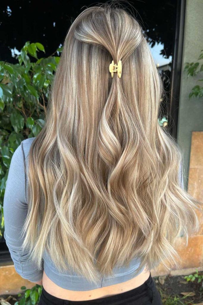 Layers Medium Blonde With Dark Blonde Lowlights — Lowlights for Blonde Hair