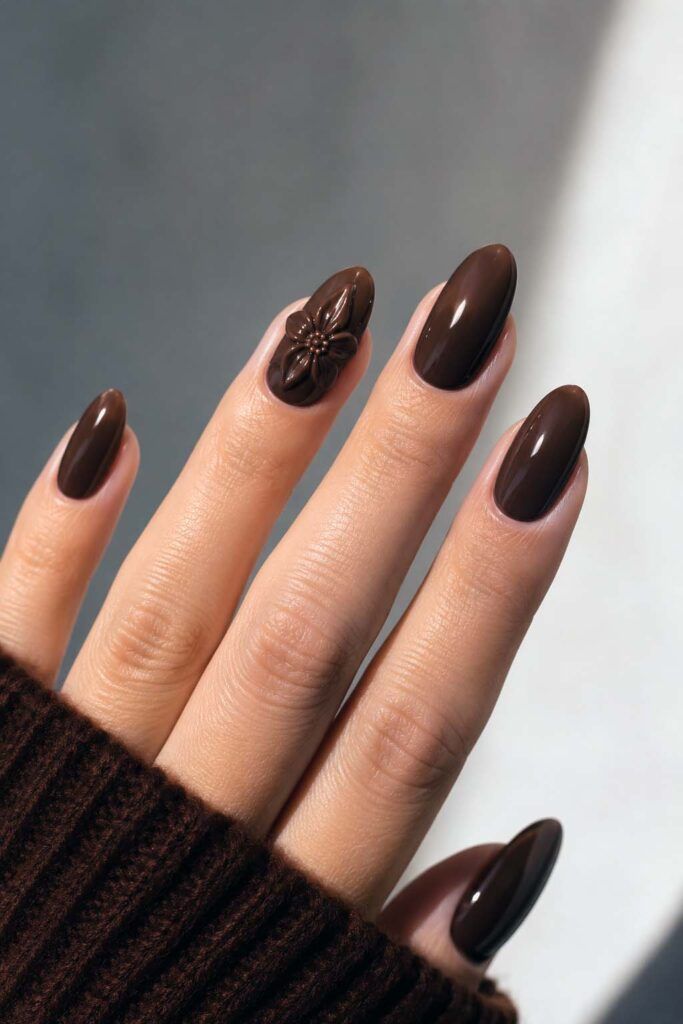 3D Flower On One Nail Visual Idea 3D Flower On One Nail Visual Idea β Mocha Nails