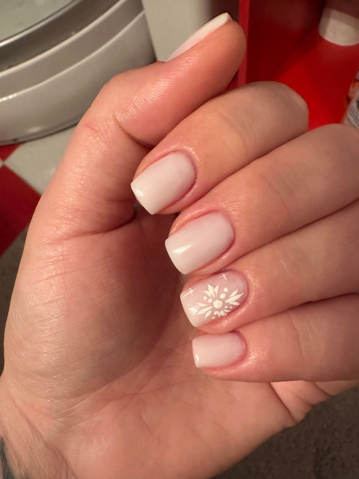 Matte Visual Idea Matte Visual Idea β Winter White Nails