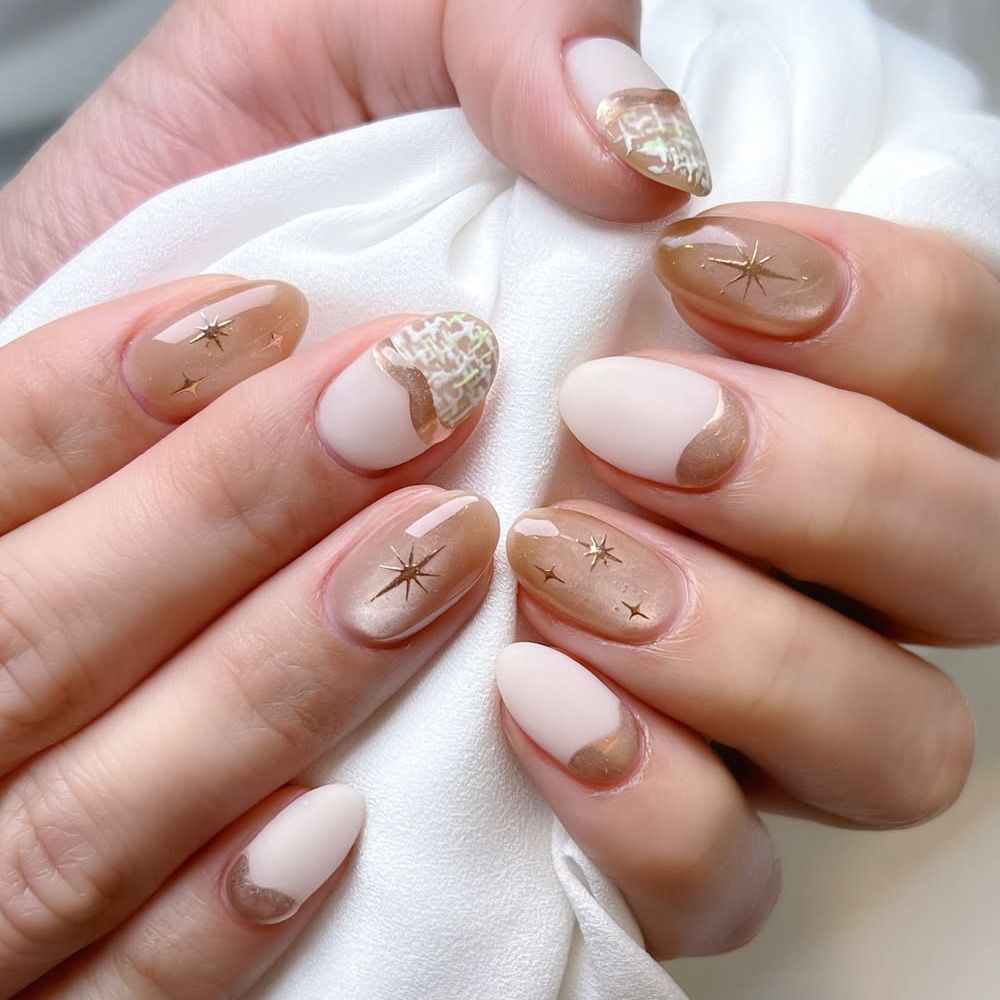 Glossy With Subtle Shimmer Visual Idea Glossy With Subtle Shimmer Visual Idea โ Winter Wonderland Nails