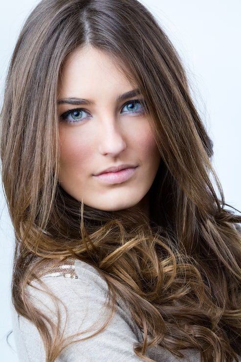 Dark Brown With Caramel Dimension — Winter Hair Colors for Blue Eyes