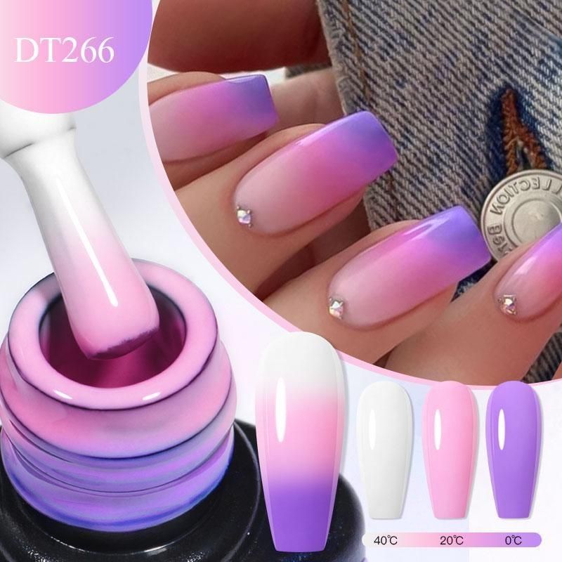 Color-Changing Rhinestone Square — Winter Nail Colors