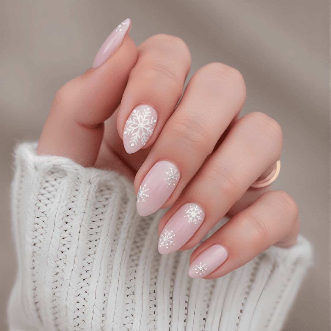 White Snowflake Decals Visual Idea White Snowflake Decals Visual Idea โ Winter Formal Nails