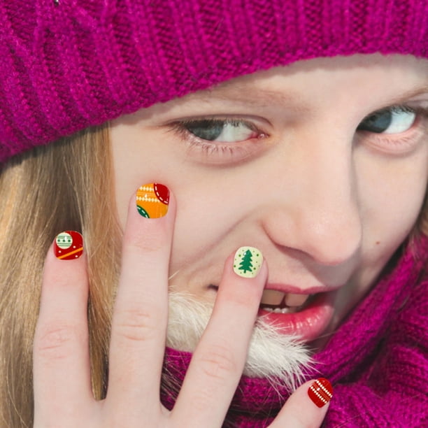 Festive Kids Christmas Nails — Winter Nails for Kids