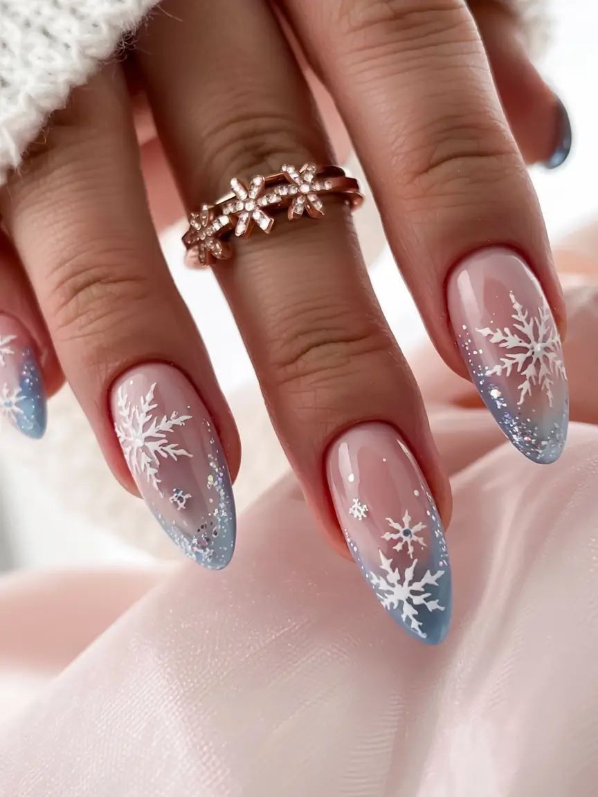 One Hand Visual Idea One Hand Visual Idea โ Winter Cat Eye Nails