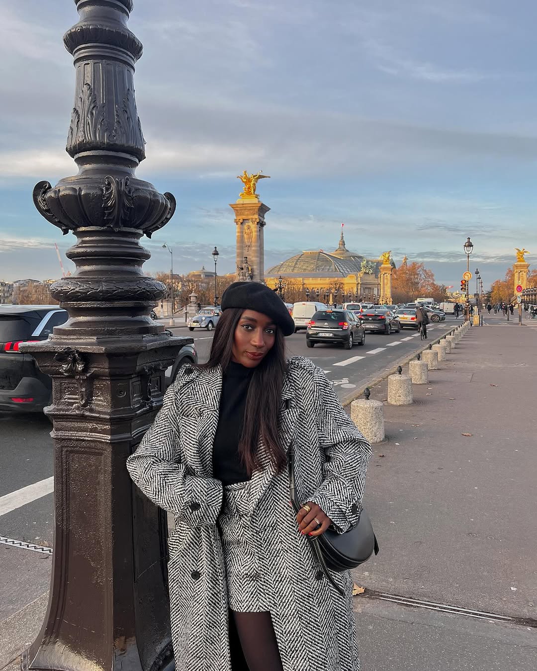 Herringbone Set for Parisian Winter Travel — Winter Travel Outfits