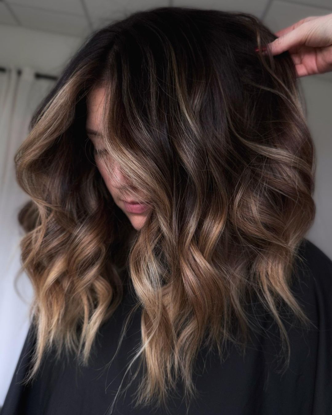 Dark Brown Base With Blonde Highlights and Balayage Dark Brown Base With Blonde Highlights and Balayage β Blonde to Brunette Hair